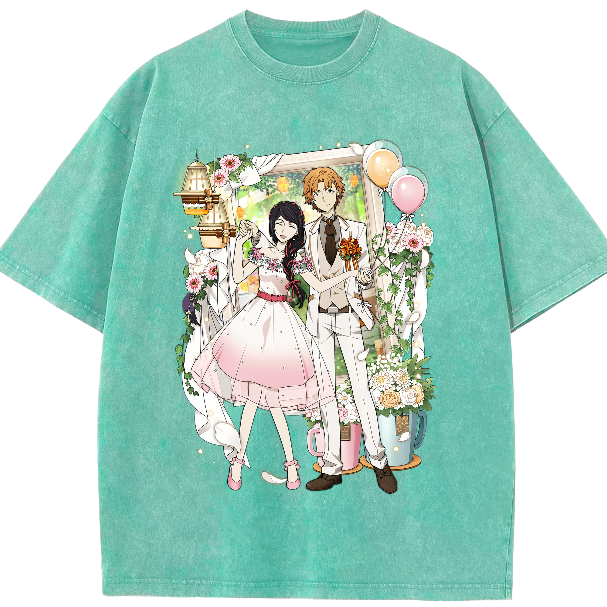 （画像用） 文豪ストレイドッグス Bungo Stray Dogs 綿100% ヴィンテージ風 半袖Tシャツ（フロントプリント）